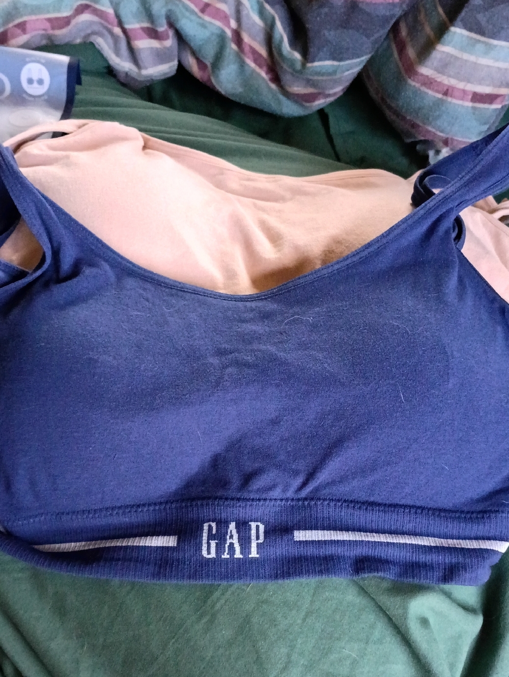 GAP Women's Navy Oh Seamless Logo Bralette